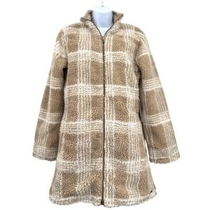 CARVE DESIGNS Khaki Plaid Mason Reversible Jacquard Jacket Women's XS NEW